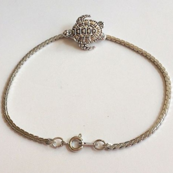 Silver Sea Turtle Charm Bracelet Beach Life Island - Picture 5 of 8